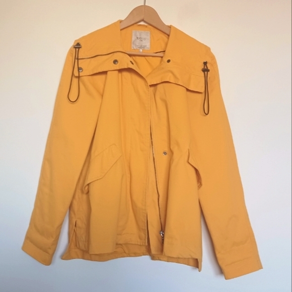 Zara Bright Yellow Cotton Spring/Fall Jacket - Picture 3 of 13